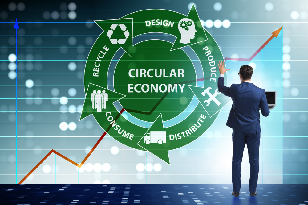 Concept,Of,Circular,Economy,With,Businessman