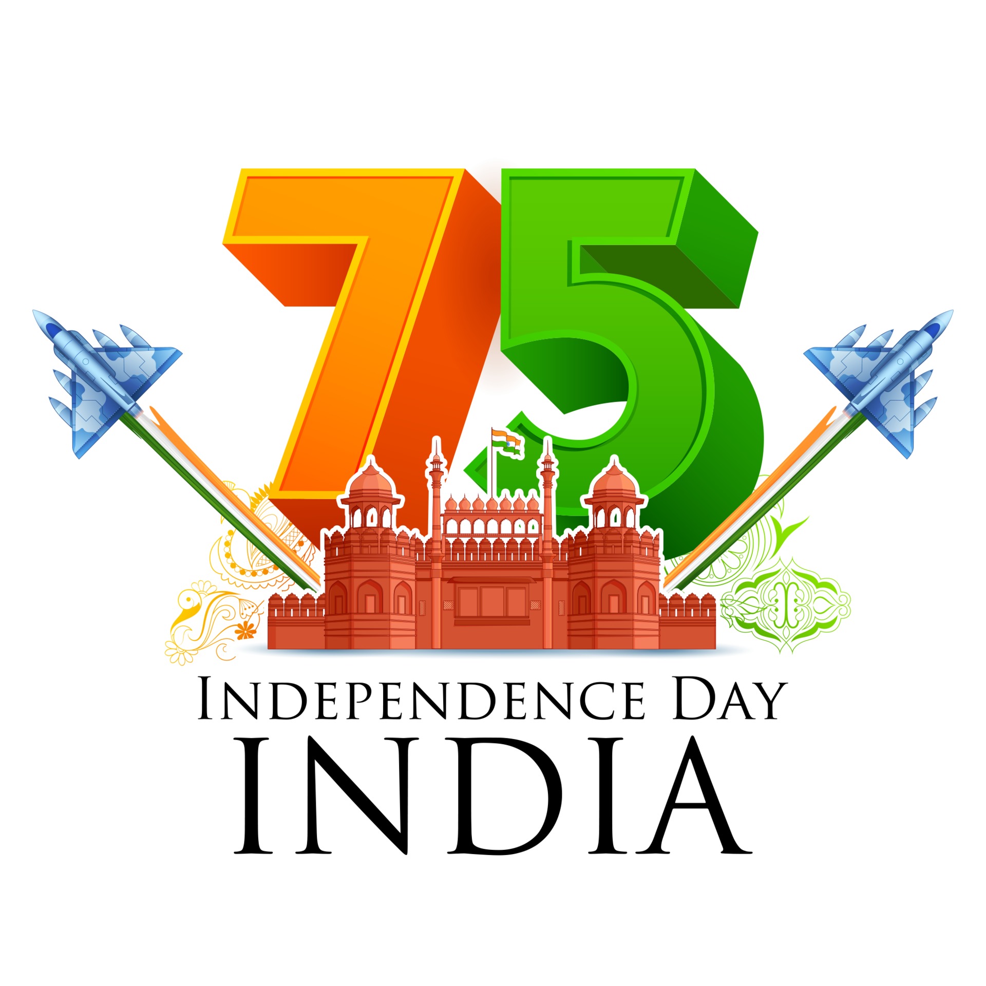 tricolor-for-75th-independence-day-of-india-on-15th-august-vector