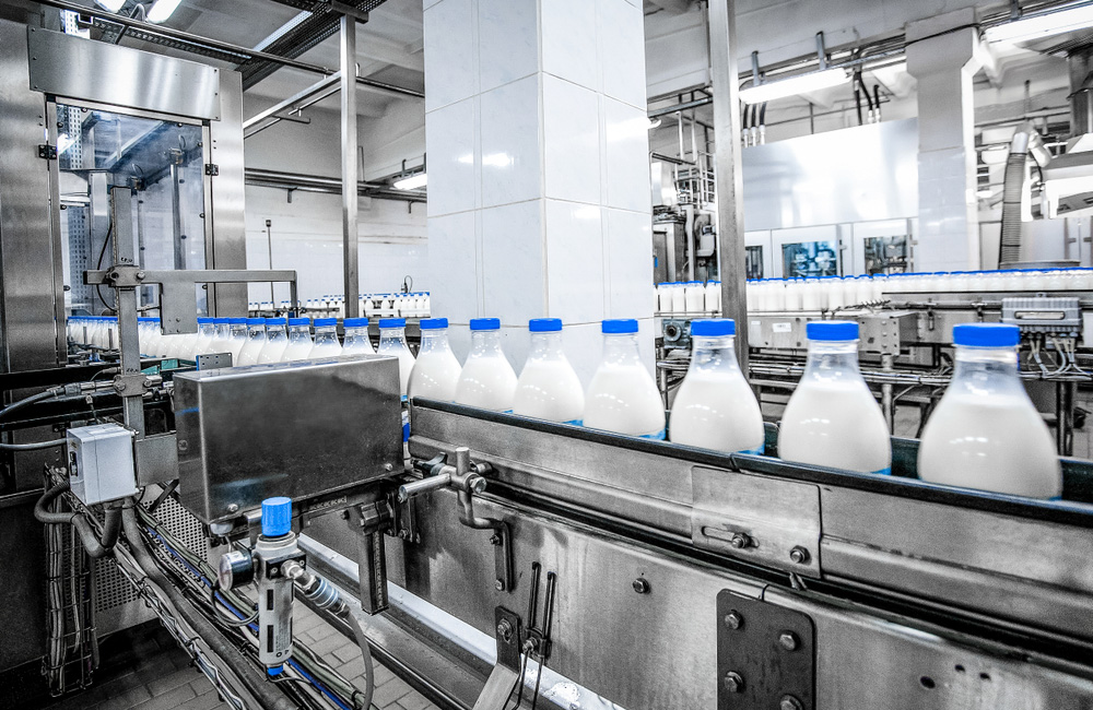 Milk,Production,At,Factory